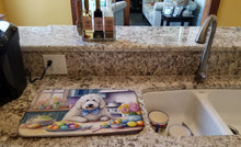 Load image into Gallery viewer, Decorating Easter Komondor Dish Drying Mat
