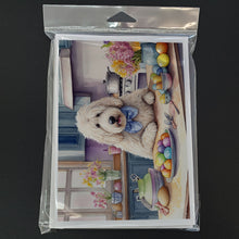 Load image into Gallery viewer, Decorating Easter Komondor Greeting Cards - Blank Note Cards – 8-Pack of Artist-Designed Cards with Envelopes