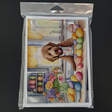 Load image into Gallery viewer, Decorating Easter Labradoodle Greeting Cards - Blank Note Cards – 8-Pack of Artist-Designed Cards with Envelopes
