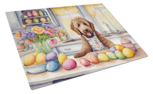 Load image into Gallery viewer, Decorating Easter Labradoodle Glass Cutting Boards – Durable, Decorative Kitchen Art
