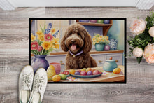 Load image into Gallery viewer, Decorating Easter Labradoodle Doormat - 18X27 Indoor / Outdoor Rug | Made in USA