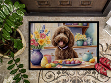 Load image into Gallery viewer, Decorating Easter Labradoodle Doormat - 18X27 Indoor / Outdoor Rug | Made in USA