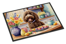 Load image into Gallery viewer, Decorating Easter Labradoodle Doormat - 18X27 Indoor / Outdoor Rug | Made in USA