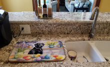 Load image into Gallery viewer, Decorating Easter Black Labrador Retriever Dish Drying Mat