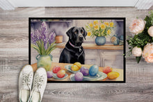 Load image into Gallery viewer, Decorating Easter Black Labrador Retriever Doormat-24x36 Indoor / Outdoor Rug | Made in USA