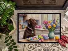Load image into Gallery viewer, Decorating Easter Chocolate Labrador Retriever Doormat-24x36 Indoor / Outdoor Rug | Made in USA