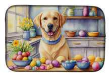 Load image into Gallery viewer, Decorating Easter Yellow Labrador Retriever Dish Drying Mat