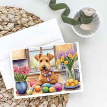 Load image into Gallery viewer, Decorating Easter Lakeland Terrier Greeting Cards - Blank Note Cards – 8-Pack of Artist-Designed Cards with Envelopes