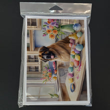 Load image into Gallery viewer, Decorating Easter Leonberger Greeting Cards - Blank Note Cards – 8-Pack of Artist-Designed Cards with Envelopes