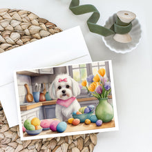 Load image into Gallery viewer, Decorating Easter Maltese Greeting Cards - Blank Note Cards – 8-Pack of Artist-Designed Cards with Envelopes
