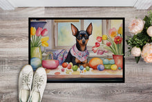 Load image into Gallery viewer, Decorating Easter Miniature Pinscher Doormat