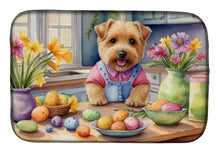 Load image into Gallery viewer, Decorating Easter Norfolk Terrier Dish Drying Mat