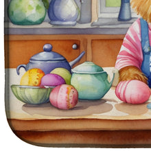 Load image into Gallery viewer, Decorating Easter Norwich Terrier Dish Drying Mat