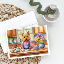 Load image into Gallery viewer, Decorating Easter Norwich Terrier Greeting Cards - Blank Note Cards – 8-Pack of Artist-Designed Cards with Envelopes