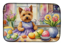 Load image into Gallery viewer, Decorating Easter Norwich Terrier Dish Drying Mat