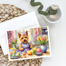 Load image into Gallery viewer, Decorating Easter Norwich Terrier Greeting Cards - Blank Note Cards – 8-Pack of Artist-Designed Cards with Envelopes