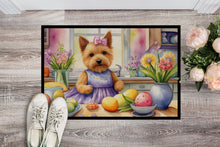 Load image into Gallery viewer, Decorating Easter Norwich Terrier Doormat - 18X27 Indoor / Outdoor Rug | Made in USA