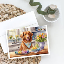 Load image into Gallery viewer, Decorating Easter Nova Scotia Duck Tolling Retriever Greeting Cards - Blank Note Cards – 8-Pack of Artist-Designed Cards with Envelopes