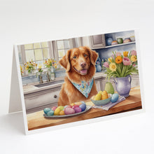Load image into Gallery viewer, Decorating Easter Nova Scotia Duck Tolling Retriever Greeting Cards - Blank Note Cards – 8-Pack of Artist-Designed Cards with Envelopes