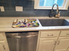 Load image into Gallery viewer, Decorating Easter Old English Sheepdog Dish Drying Mat