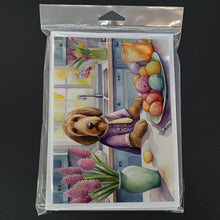 Load image into Gallery viewer, Decorating Easter Otterhound Greeting Cards - Blank Note Cards – 8-Pack of Artist-Designed Cards with Envelopes
