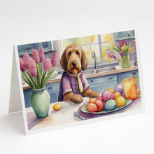 Load image into Gallery viewer, Decorating Easter Otterhound Greeting Cards - Blank Note Cards – 8-Pack of Artist-Designed Cards with Envelopes