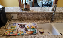Load image into Gallery viewer, Decorating Easter Pit Bull Terrier Dish Drying Mat