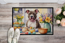 Load image into Gallery viewer, Decorating Easter Pit Bull Terrier Doormat - 18X27 Indoor / Outdoor Rug | Made in USA