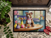Load image into Gallery viewer, Decorating Easter Pit Bull Terrier Doormat-24x36 Indoor / Outdoor Rug | Made in USA