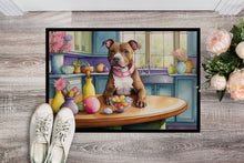 Load image into Gallery viewer, Decorating Easter Pit Bull Terrier Doormat - 18X27 Indoor / Outdoor Rug | Made in USA