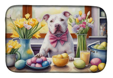 Load image into Gallery viewer, Decorating Easter Pit Bull Terrier Dish Drying Mat