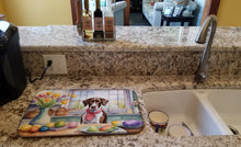 Load image into Gallery viewer, Decorating Easter Pointer Dish Drying Mat