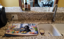 Load image into Gallery viewer, Decorating Easter Black Poodle Dish Drying Mat