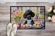 Load image into Gallery viewer, Decorating Easter Black Poodle Doormat - 18X27 Indoor / Outdoor Rug | Made in USA