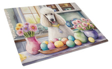 Load image into Gallery viewer, Decorating Easter White Poodle Glass Cutting Boards – Durable, Decorative Kitchen Art