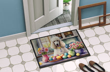 Load image into Gallery viewer, Decorating Easter White Poodle Doormat - 18X27 Indoor / Outdoor Rug | Made in USA