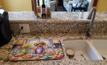 Load image into Gallery viewer, Decorating Easter Poodle Dish Drying Mat