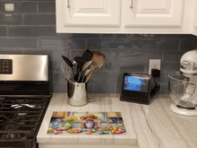 Load image into Gallery viewer, Decorating Easter Poodle Glass Cutting Boards – Durable, Decorative Kitchen Art