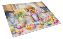 Load image into Gallery viewer, Decorating Easter Poodle Glass Cutting Boards – Durable, Decorative Kitchen Art