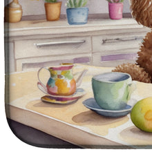 Load image into Gallery viewer, Decorating Easter Poodle Dish Drying Mat