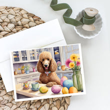 Load image into Gallery viewer, Decorating Easter Poodle Greeting Cards - Blank Note Cards – 8-Pack of Artist-Designed Cards with Envelopes