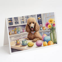 Load image into Gallery viewer, Decorating Easter Poodle Greeting Cards - Blank Note Cards – 8-Pack of Artist-Designed Cards with Envelopes