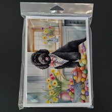 Load image into Gallery viewer, Decorating Easter Portuguese Water Dog Greeting Cards - Blank Note Cards – 8-Pack of Artist-Designed Cards with Envelopes