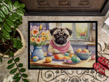 Load image into Gallery viewer, Decorating Easter Pug Doormat - 18X27 Indoor / Outdoor Rug | Made in USA