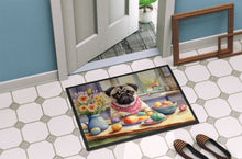 Load image into Gallery viewer, Decorating Easter Pug Doormat - 18X27 Indoor / Outdoor Rug | Made in USA