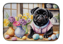 Load image into Gallery viewer, Decorating Easter Pug Dish Drying Mat