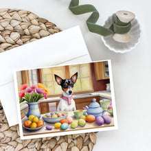 Load image into Gallery viewer, Decorating Easter Rat Terrier Greeting Cards - Blank Note Cards – 8-Pack of Artist-Designed Cards with Envelopes