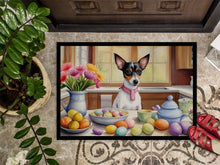 Load image into Gallery viewer, Decorating Easter Rat Terrier Doormat-24x36 Indoor / Outdoor Rug | Made in USA