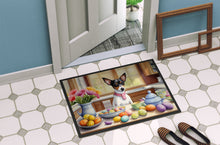 Load image into Gallery viewer, Decorating Easter Rat Terrier Doormat