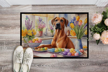 Load image into Gallery viewer, Decorating Easter Rhodesian Ridgeback Doormat-24x36 Indoor / Outdoor Rug | Made in USA